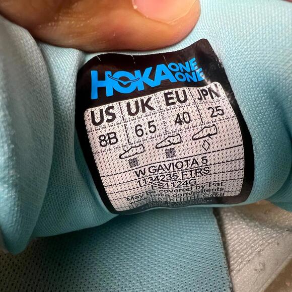 Hoka One One Gaviota 5 Running Shoes Womens Size 8 White Low Top Lace Up 1134235 - Picture 6 of 6